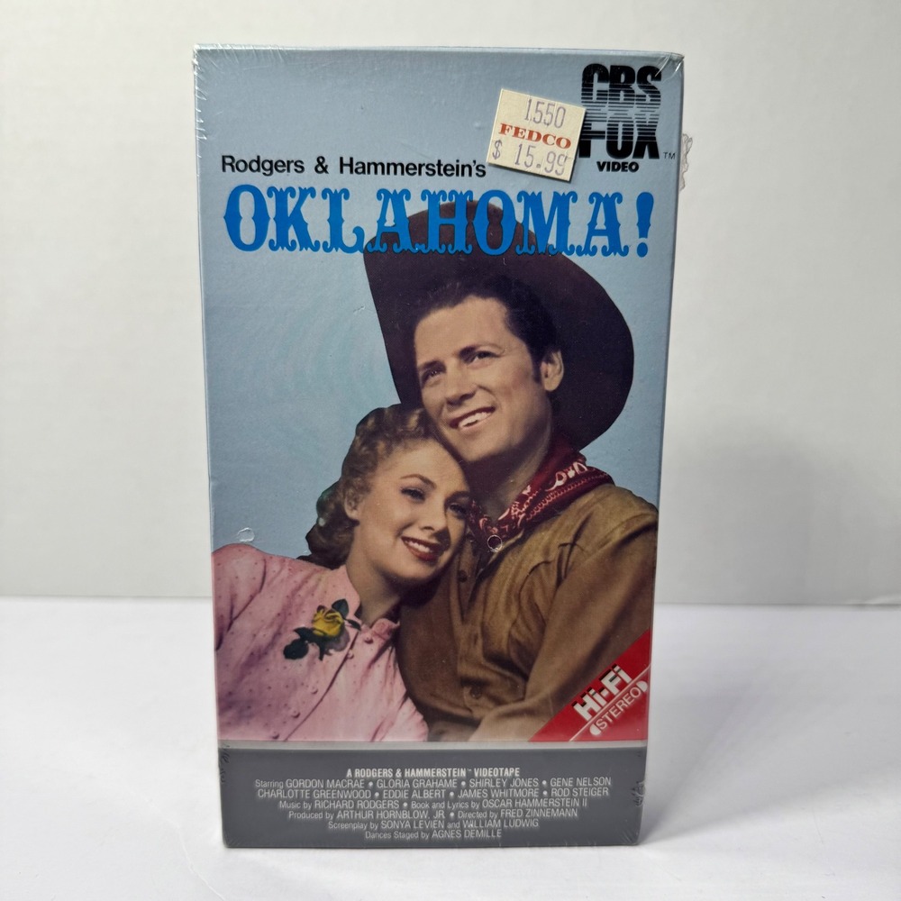 Oklahoma! VHS 1984‎ CBS FOX Video Rodgers Hammerstein Sealed Gordon MacRae Hi-Fi